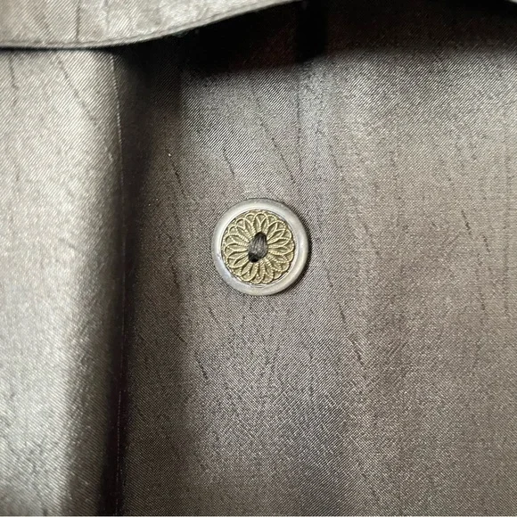 British Mist Vintage Black Rain Trench Coat Size 10 - Picture 5 of 12